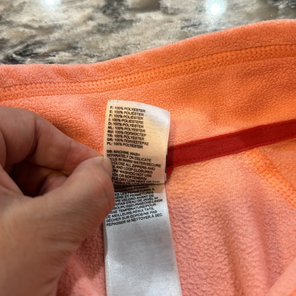 The North Face | Orange Quarter Zip Polartec Classic Fleece Shirt Size S Small - Picture 13 of 14